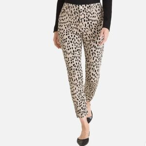 Stretch Cheetah 5 Pocket Ankle Jeans in Black and Tan Girlfriend Slimming
